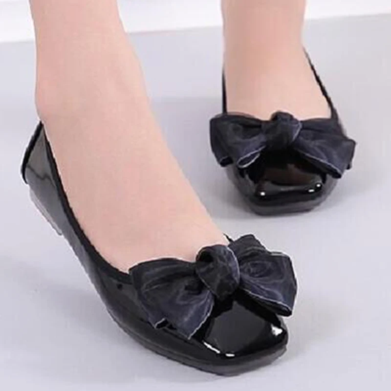 

Plus Size Women Shoes Fashion bow Flat Shoe Lightweight Breathable Ladies Lazy Loafers Casual soft pu Female Footwear dd121