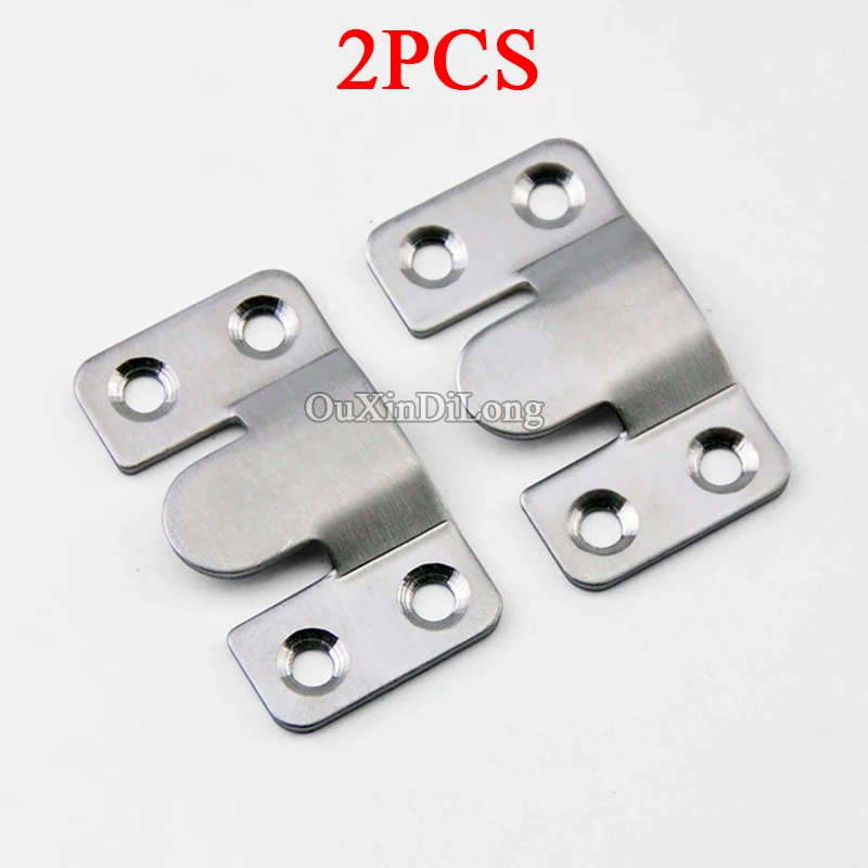 Best HOT 12PCS Stainless Steel Bracket Bed Corner Hanging Buckle Furniture Sofa Photo Mirror Frame Interlock Brackets Insert Fittings