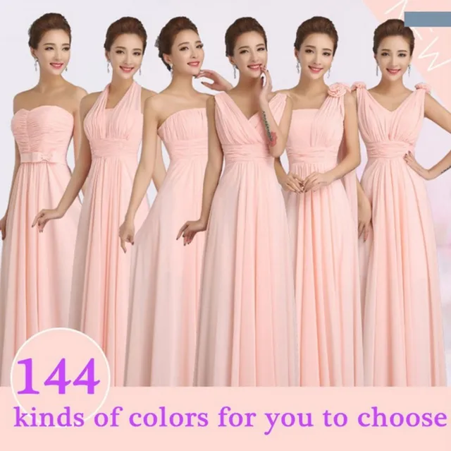2017 Hot Peachy Pink Winter Wedding Party Bridesmaid Dress Long 2017 Hot Peachy Pink Winter Wedding Party Bridesmaid Dress Long Chiffon Prom Dresses
