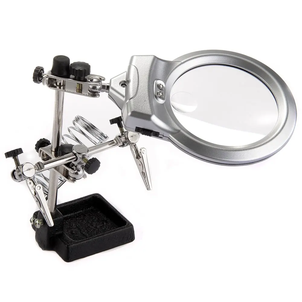 

DSHA New Hot table lamp with 2 LED Magnifier and multifunction clamp magnifier