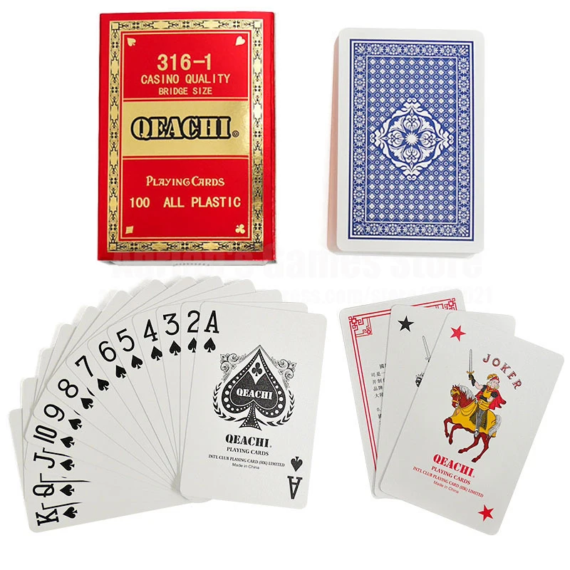 Poker-Karten wasserdicht haltbare PVC-Plastik-Spielkarten Neuheit Poker Card 0U 