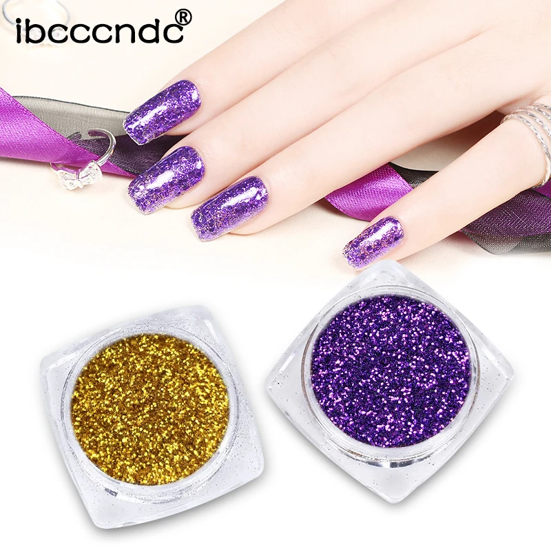 

1g/box Holographic Nail Glitter Shining Mirror Powder Gorgeous Nail Gel Polish Chrome Pigment Manicure Dust Nail Art Decorations