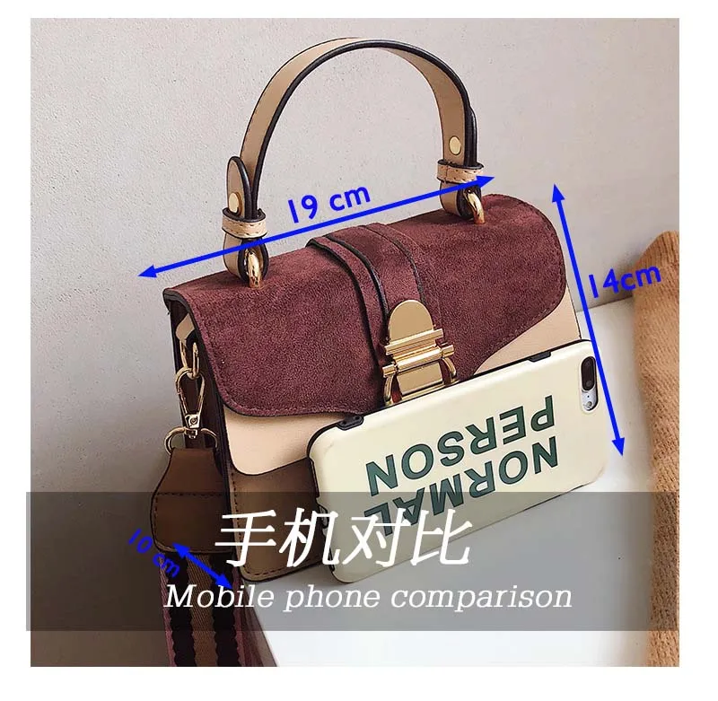 2019 Women Fashion Vintage Nubuck Leather Ladies Handbag Green Khaki Suede Leather Tote Female Small Flap Crossbody Shoulder Bag (8)