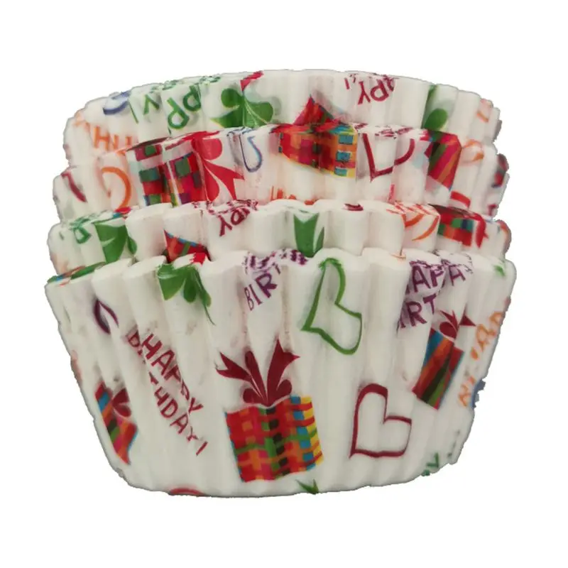 

100Pcs Muffin Cupcake Wrappers Paper Cups Cases Home DIY Kitchen Baking Chocolate Decorating Tools Birthday Wedding Accessory