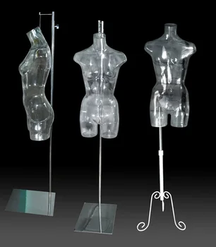 

New style Best Quality Female Clear Mannequin With Base Transparent Model Factory For Sale