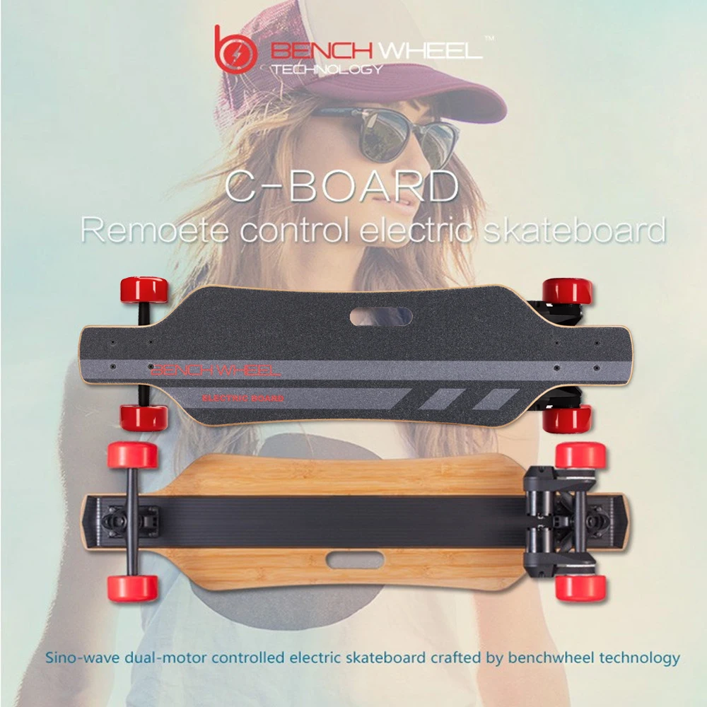 BENCHWHEEL electric skateboard dual motor drive sino wave controlled