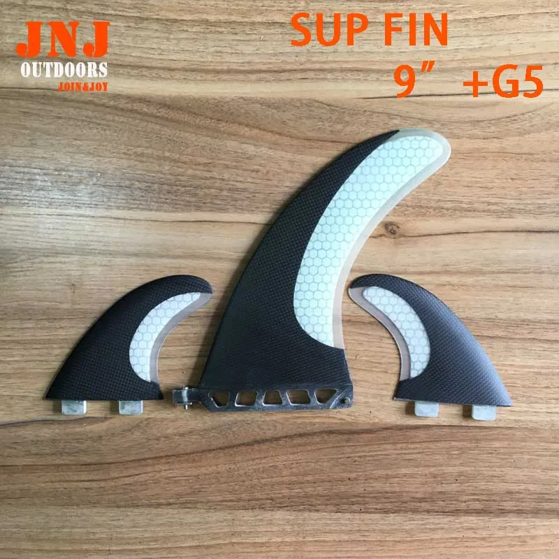 

Free shipping carbon fiber FCS sup paddle board fins 9" centre fin and G5 side fins