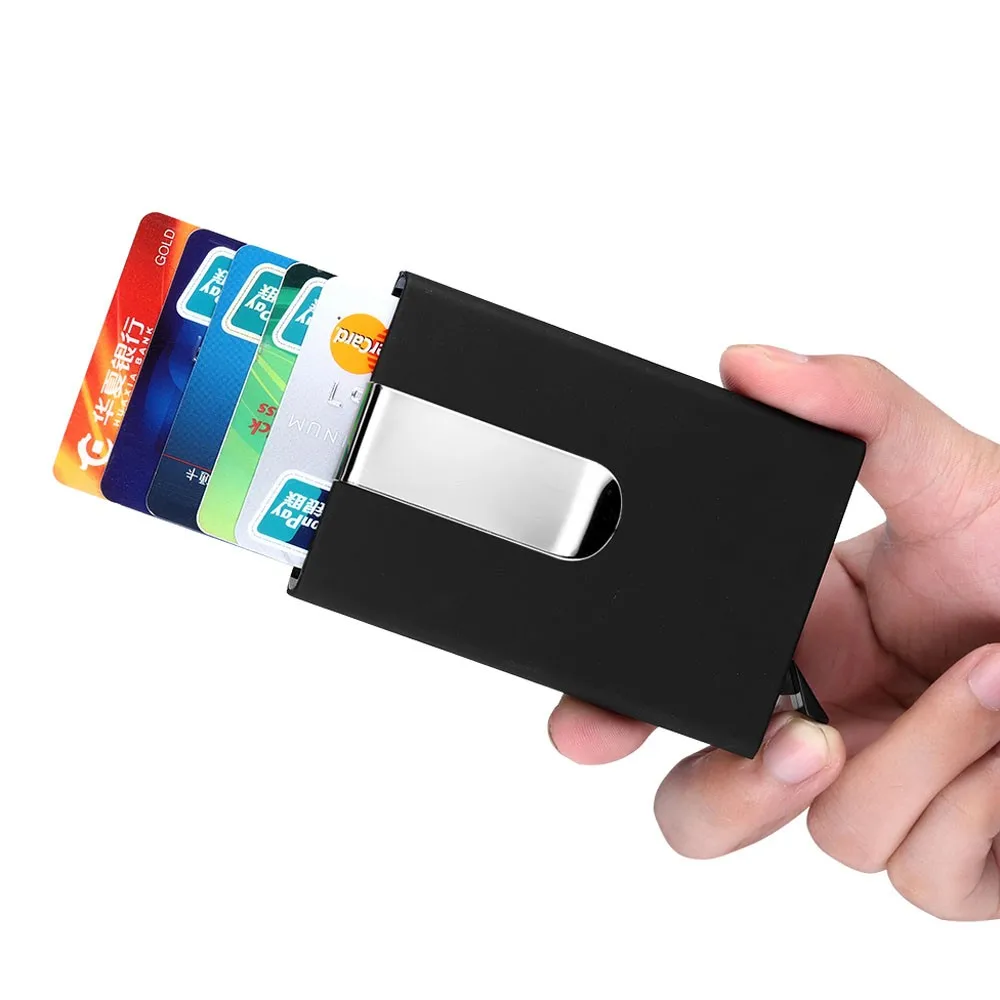 

Masion Fabre 2019 Casual Bank Credit Card Package Card Holder Business Card Case Card Box with MoneyClip Carteira Masculina 0318