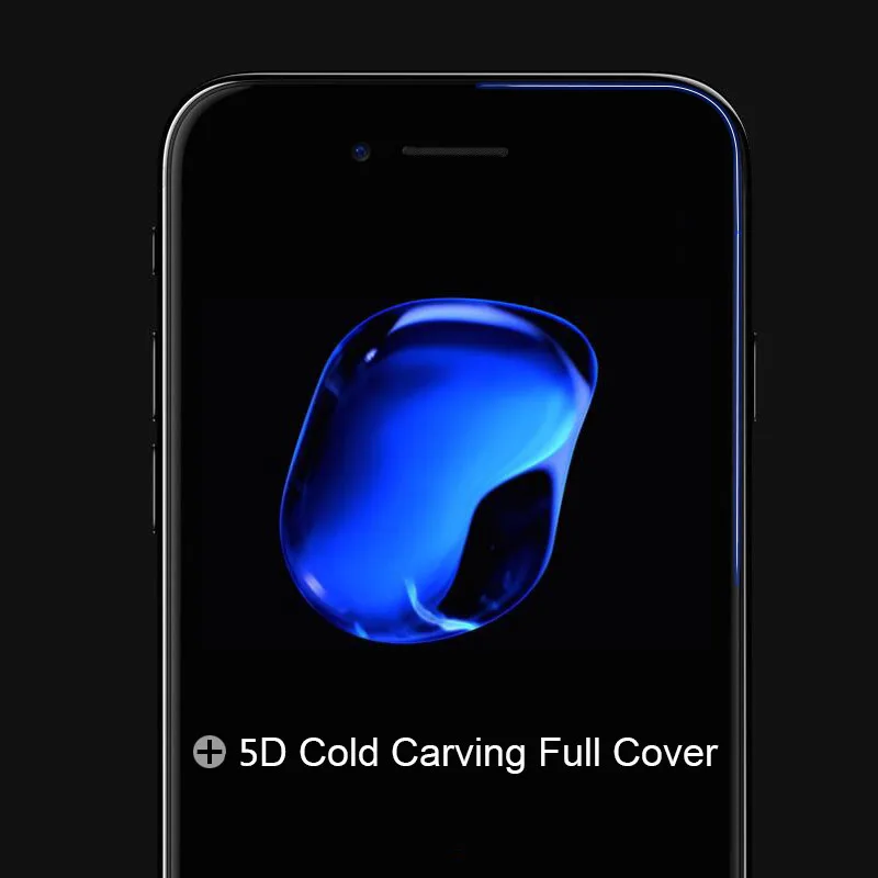 5D полное покрытие закаленное стекло для iPhone 7 7 Plus 9H Жесткий 3D 4D обновление Взрывозащищенная Пленка чехол на 7 7PLus 4," 5,5"