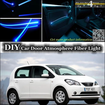 

interior Ambient Light Tuning Atmosphere Fiber Optic Band Lights For SEAT Mii Up Citigo Inside Door Panel illumination Tuning
