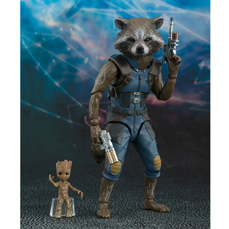 

Marvel Guardians of the Galaxy Satr Lord Rocket Raccoon SHF Figuarts Toy Collection Model Brinquedos Figurals