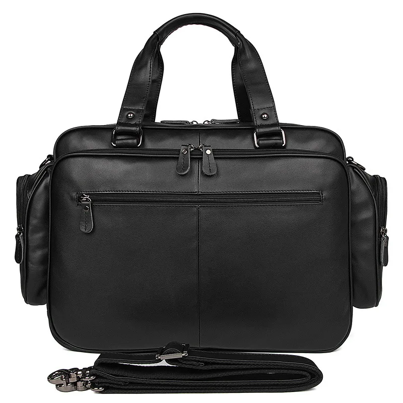 Мужской портфель из натуральной кожи 16 дюймов, большая сумка для ноутбука из натуральной кожи, деловая сумка из коровьей кожи, двухслойная сумка-мессенджер
