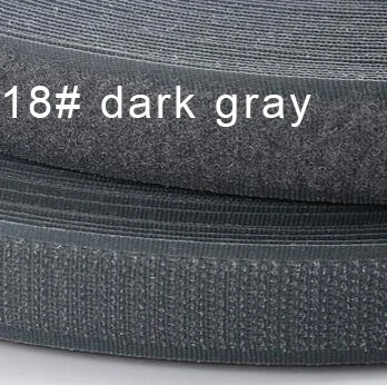 18 DK Gray 5meter 20 мм* 5 м без самоклеящейся клейкая крепежная лента волшебная лента эко-Frendly нейлоновый клейкий крепеж петли DIY Швейные аксессуары без клея - Цвет: 18 DK Gray 5meter