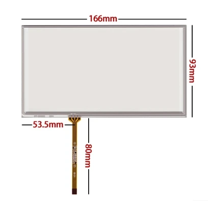166*93 Новый 6,95 дюймовый сенсорный экран Сопротивление сенсорный экран промышленный сенсорный экран рукописный экран