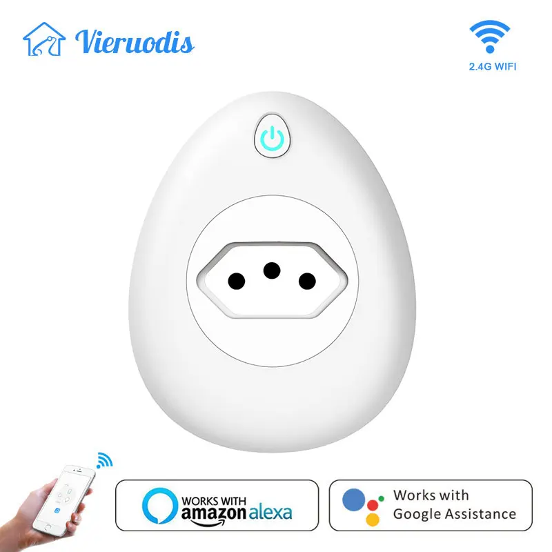 

Brazil Smart Plug Wifi Socket Outlet Energy Monitor 15A with 2.1V USB Port Voice Control Tuya Smart Life Alexa Google Home IFTTT