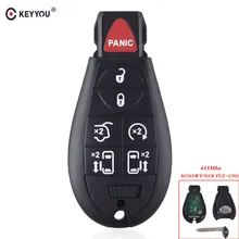 KEYYOU – clé de télécommande de voiture, 7 6 + 1 boutons, 433Mhz, pour Dodge caravane, Chrysler, ville et pays, Jeep