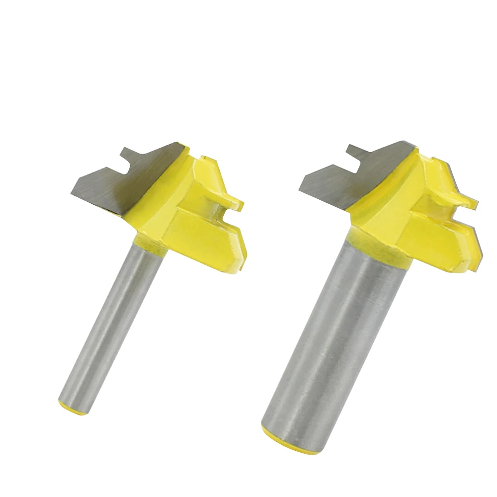 45Degree Lock Miter Router Bit 8mm Shank Trimmer Woodwork Cutter Tool Tackle New