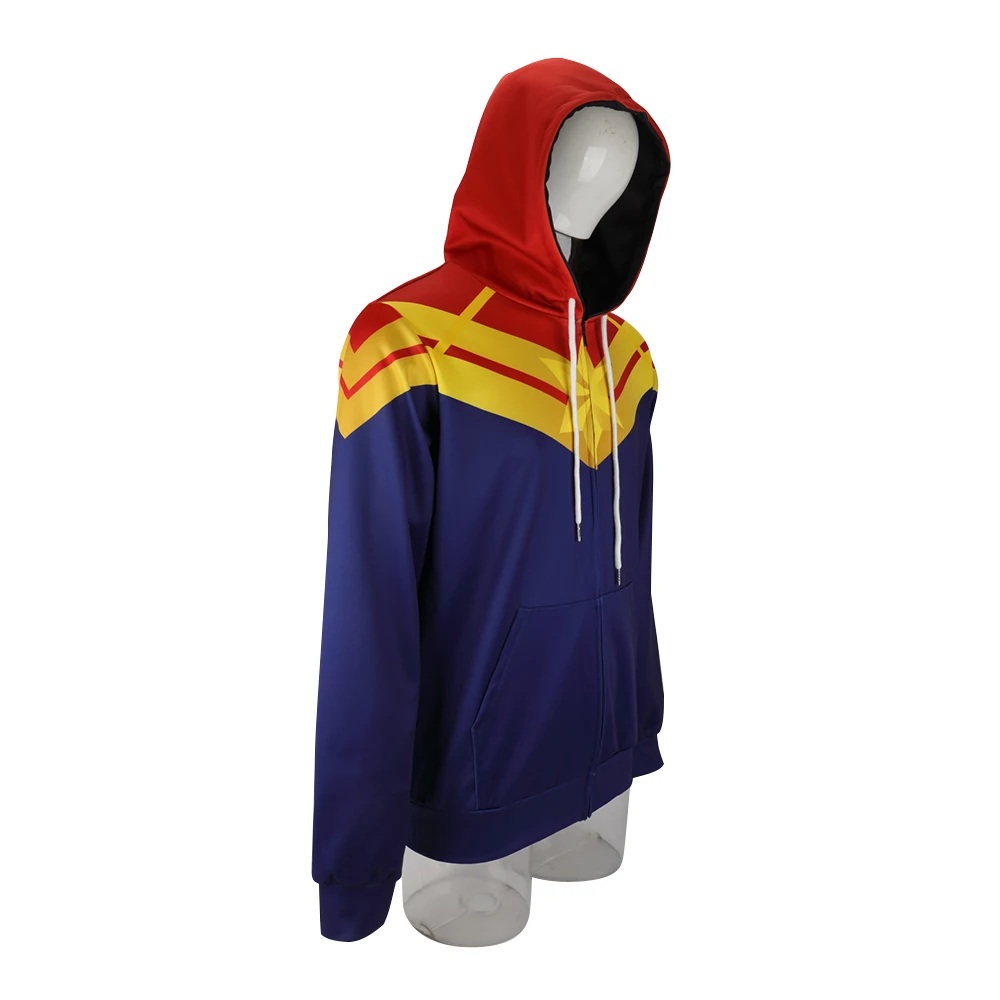 3D Printed Captain Marvel Carol Danvers Ms Marvel Costumes Hoodies Sweatshirts Tracksuit Casual Zipper Hooded Jacket Clothing (3)