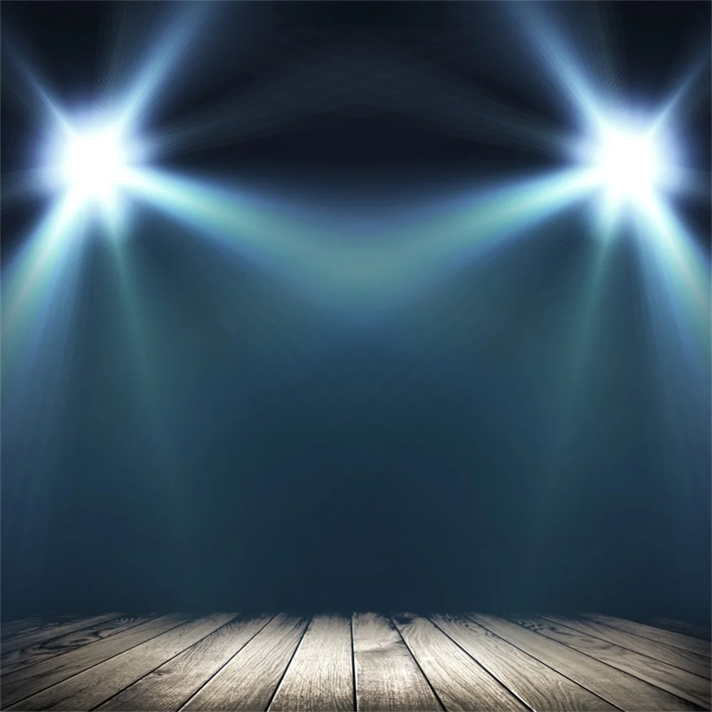 Laeacco Stage Photographic Backdrops Spotlight Wooden