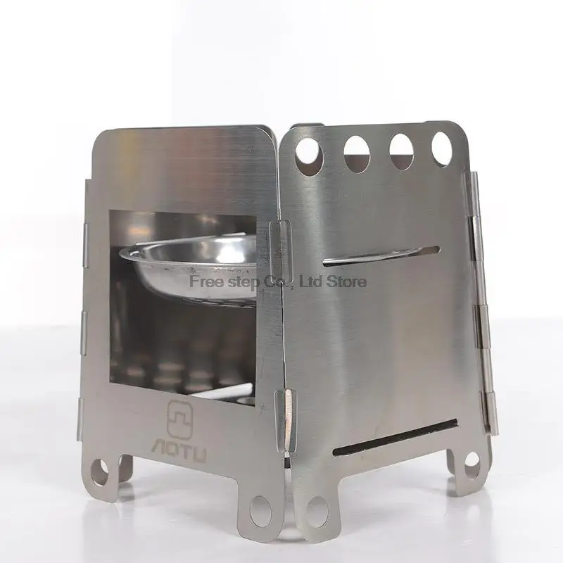 Middle size 350g Wood Stove alcohol stove Wood Burning stove camping Stainless Steel Folding