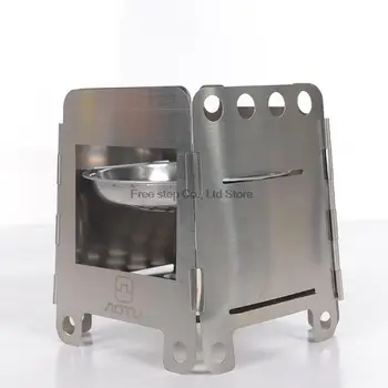 

Middle size 350g Wood Stove alcohol stove Wood Burning stove camping Stainless Steel Folding Pocket Stoves Aotu