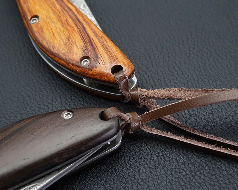 Trskt Коллекция складной нож дамасское лезвие деревянная ручка карманный тактический Открытый походный нож Ручные приборы дропшиппинг