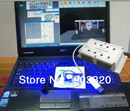 Freeshipping USB DMX Cable USB to DMX512 interface Controller With Isolation 1IN 8OUT DMX Amplifier