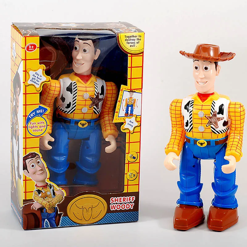 

2019 new Toy Story 4 Talking can move walk Woody PVC Action Toy Figures Toy Kids Birthday Gift Collect Doll for chindren