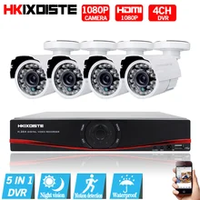 4CH CCTV System 1080P HDMI Output Video Surveillance DVR Kit with 4PCS 1080P Home CCTV Security Camera System 2.0MP AHD Camera