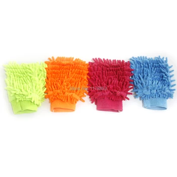 

2 Pairs Microfiber Car Care Kitchen Household Wash Washing Cleaning Glove Mit Clean Pad