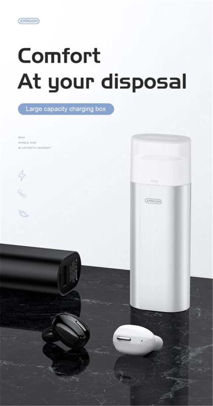 

JOYROOM SP2 Bluetooth V5.0 Wireless Earphone Single Earphone Headset with Charging Box AS Charger Battery for iPhone Android