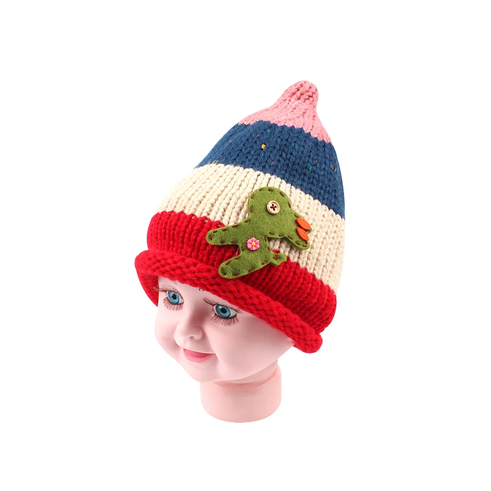 Толстая теплая зимняя вязаная шапочка для малыша, бархатная детская шапочка, шапка с помпонами для маленьких мальчиков, шапка для девочек