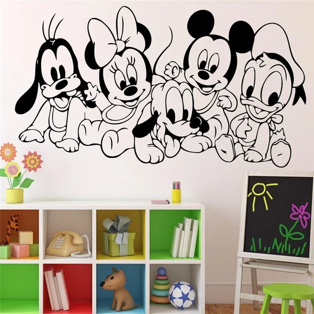 Cartoon Baby Characters Mickey Mouse Vinyl Sticker Wall Art Decor Cartoon Baby Characters Mickey Mouse Vinyl Sticker Wall Art Decor Children S Kids Room Ideas Interior