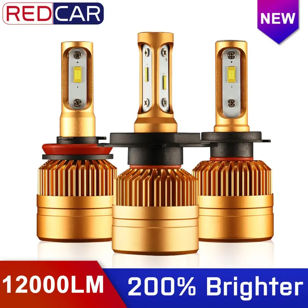 

2Pcs H7 LED H4 H11 H8 Car Headlight Bulbs 9006 HB4 H1 H3 HB3 H9 H27 LED Lamp with 1515 Chips 12000LM Auto Fog Lights 6000K 12V
