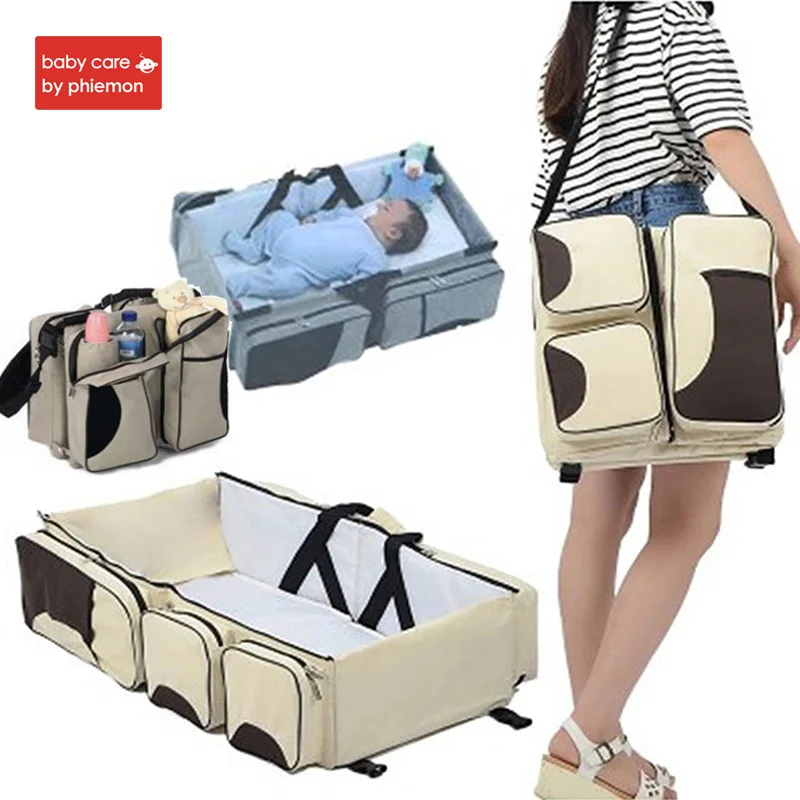

Babycare Mummy Bag Portable Multi-function Travel Bed Belt Bag Female Cradle Cot For Newborns Sleeping Baby Crib Changing Diaper