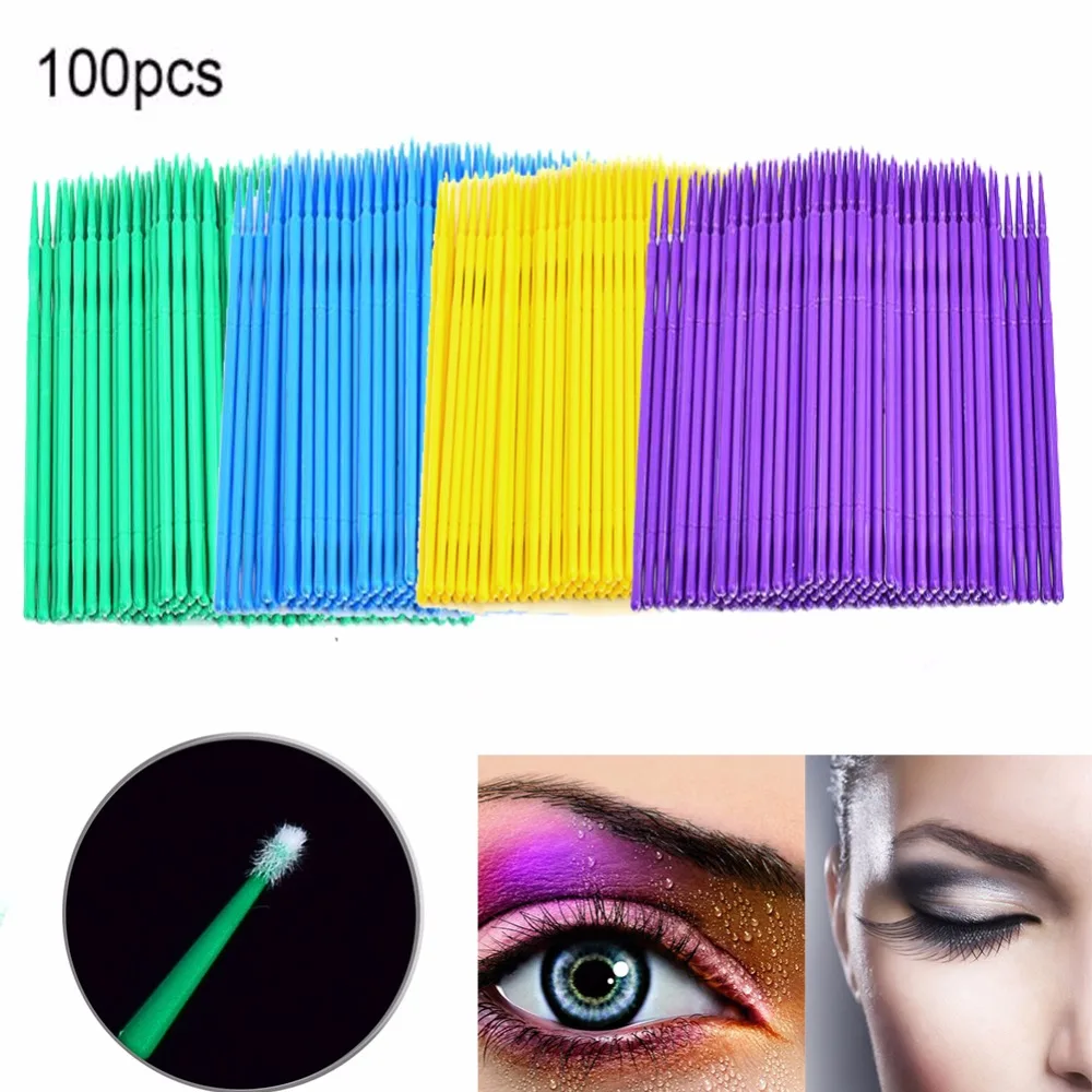 Щёточки для наращивания ресниц MicroBrush одноразовые щёточки щётки коррекции Micro Brush