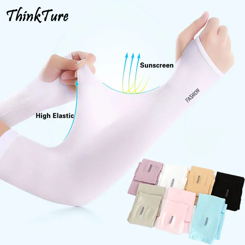 

2 pcs Ice Fabric Letter Running Arm Sleeves Cool Breathable Outdoor Sport UV Protection Cuff Cover Basketball Cycling Arm Warmer