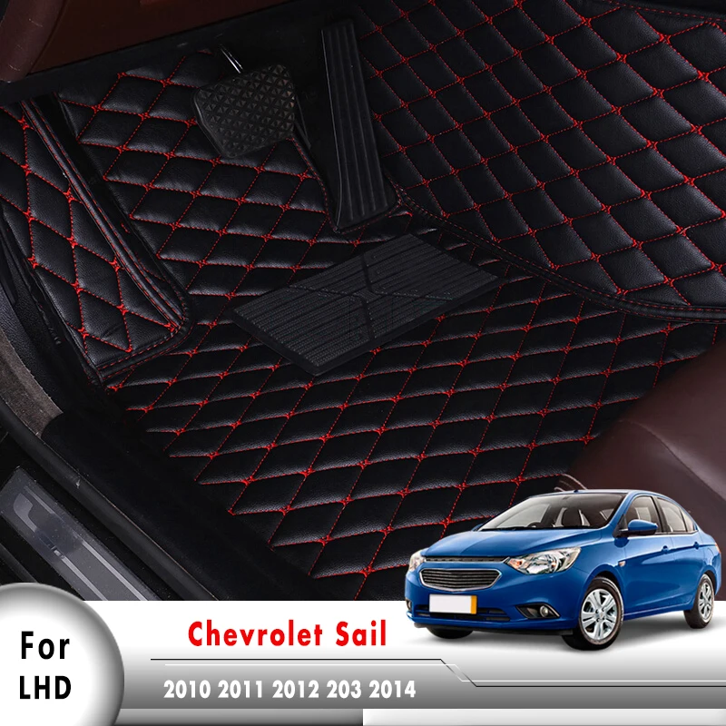 US $28.40 Auto Cover CarStyling Custom Leather Covers Interior Accessories Car Floor Mats For Chevrolet Sail 2010 2011 2012 2013 2014