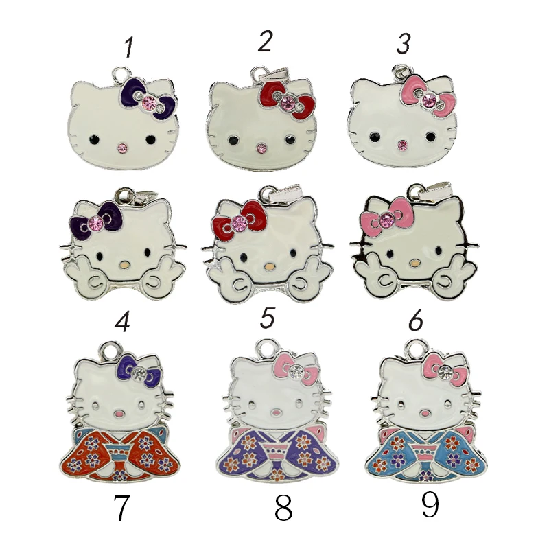Cartoon font b necklace b font usb flash drive 4G 8G 16G Kitty Crystal Rhinestone font