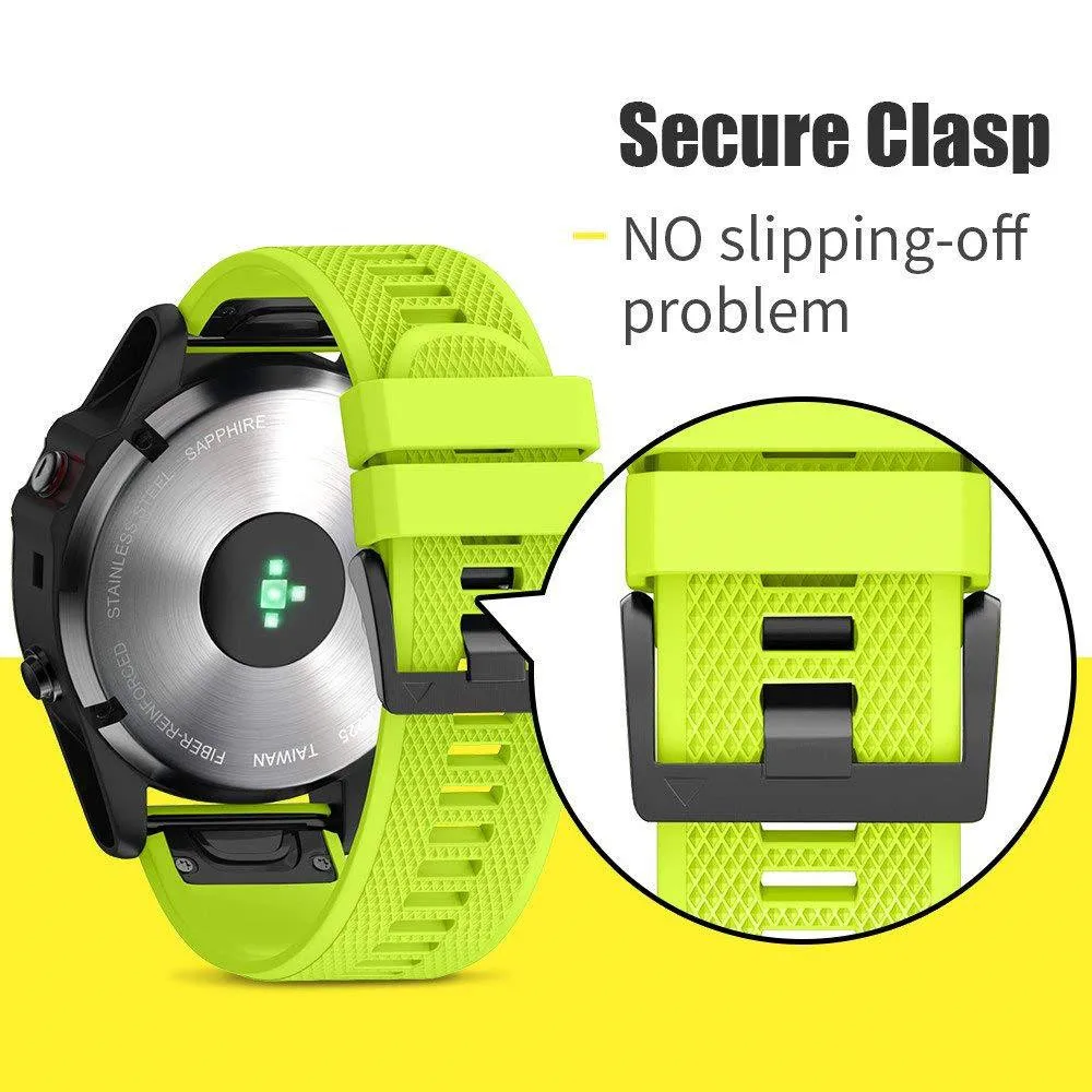 Смарт часы 26 22 20 мм для Garmin Fenix 5 6 5X 6X 6s 3 силиконовые наручные с быстроразъемным