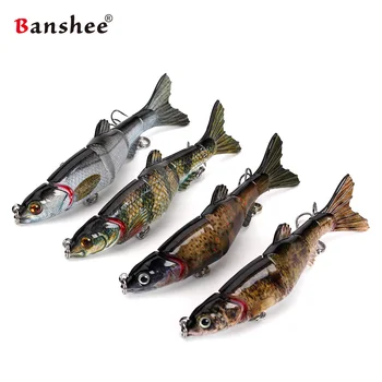 

Banshee 4pcs/lot 100mm 10g VMJM05-4.5 Fishing Lures Swimbait Minnow Hard Artificial Bait for Bass 4 Colors Fishing Wobbler