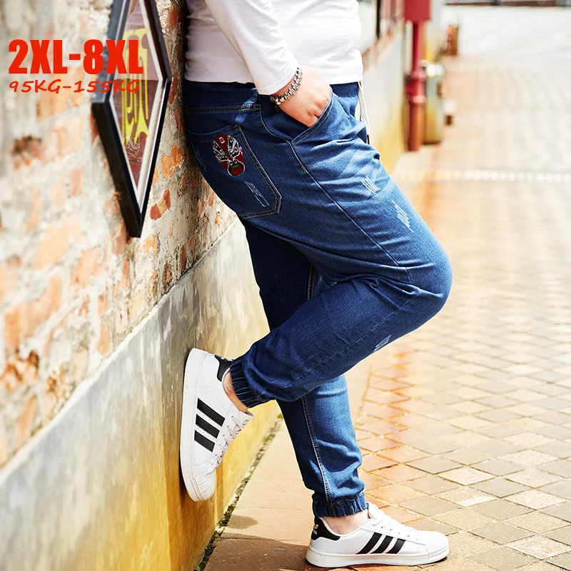 Plus Size Jeans Men elastic 5XL 6XL 7XL 8XL Large size Jeans men with Elastic Band Big size male Jeans 2XL-8XL for 155kg Plus Size Jeans Men elastic 5XL 6XL 7XL 8XL Large size Jeans men with Elastic Band Big size male Jeans 2XL-8XL for 155kg