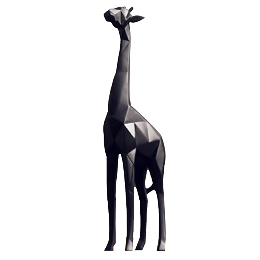 2Pcs Modern Nordic Giraffe Figurine Standing Sculpture Table Ornament Home Decor