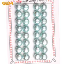 Драгоценный камень-внутри 16 пар ААА класса половина Просверленный речной культивированный жемчуг бусины для серьги гвоздики ювелирные изделия изготовление DIY ювелирных изделий