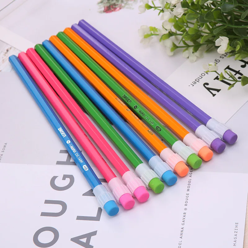 10pcs/set Pencils Wooden Pencils School Stationery Pencil for Writing