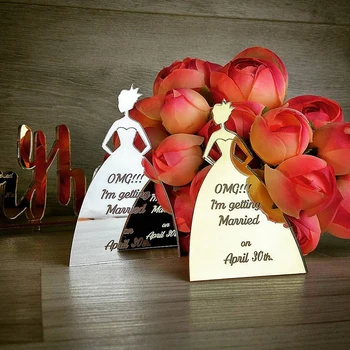 

Personalized Wedding Table Centerpiece, Custom Made Acrylic Mirror I'm Getting Married for Wedding Decor Table Settings