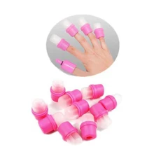 2015 Новый 10 ШТ. Переносной Nail Art Многоразовые Soaker Акриловые Советы Для Снятия Лака Инструмент 6FGN
