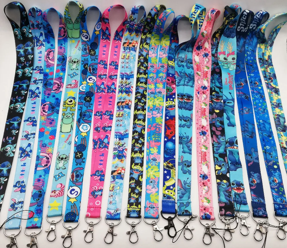 

New 30 Pcs cartoon stitch Key Chains Neck Strap Keys Lanyards Free Shipping DD-88