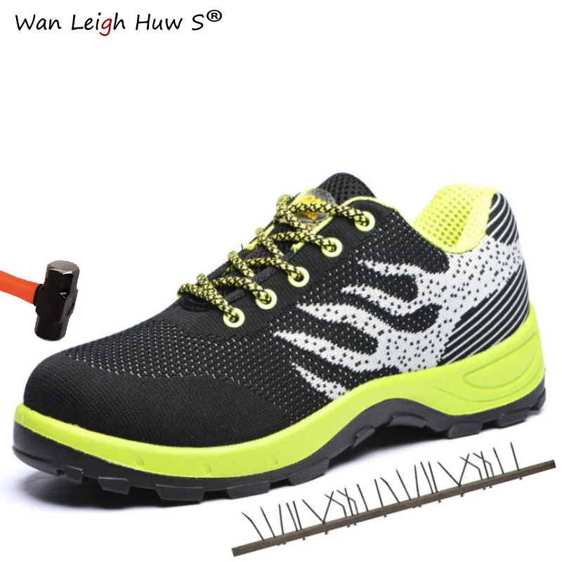 

2019 new bot fashion summer breathable lightweight casual work shoes safety boots steel toe and steel sole safety shoes 36-46