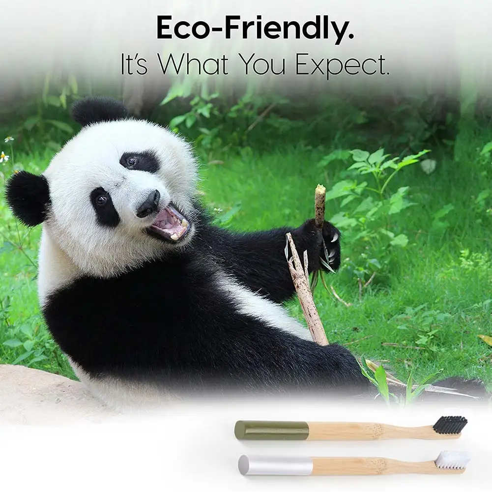 Взрослые дети eco-friendly зубная щетка из натурального бамбука темно-серые низкие углеродный нейлоновый Защита окружающей среды деревянная зубная щетка "Радуга" Прямая поставка